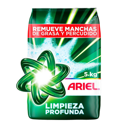 Detergente en Polvo Ariel Limpieza Profunda 5 kg