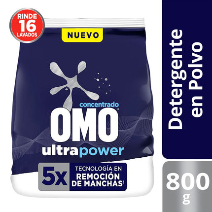 Detergente en Polvo Omo Matic Ultra Power 800 g