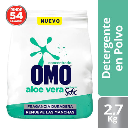 Detergente en Polvo Omo Matic Ultra Power Aloe Vera Bolsa 2.7 kg