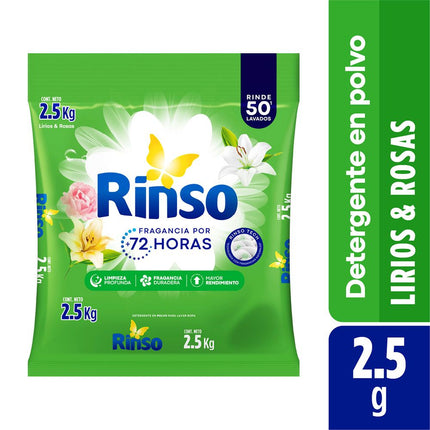 Detergente en Polvo Rinso Lirios y Rosas 2.5 kg