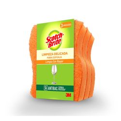 Esponja Scotch-Brite Cero Rayas Naranja 3 un.