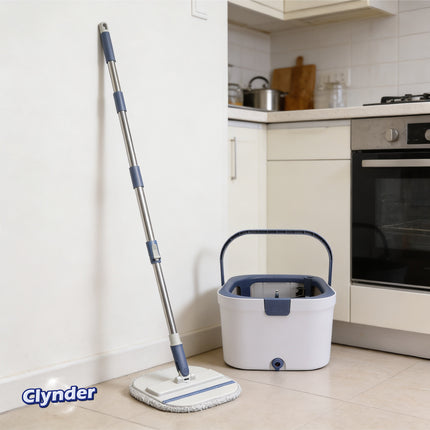Set Mopa Cuadrada Spin Azul Oscuro Clynder 1 un | Apishop.cl