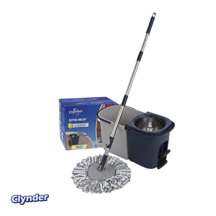 Set Mopa con Pedal Spin Triangular Azul Oscuro Clynder 1 un | Apishop.cl
