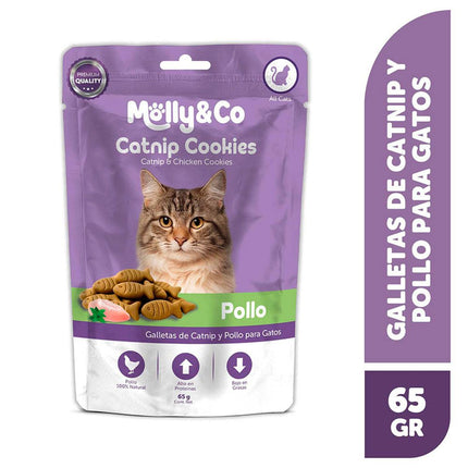 Galleta Gato Molly & Co Catnip y Pollo 65 g