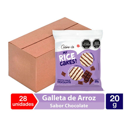 Caja 28 un. Galletas de Arroz Cuisine & Co con Chocolate 20 g