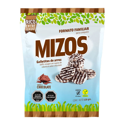 Galletas de Arroz Mizos Chocolate Familiar 120 g
