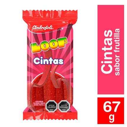 Gomitas Loop Cintas Frutilla 67 g
