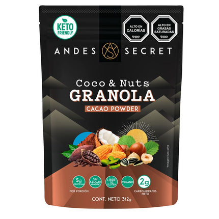 Granola Andes Secret Keto Choco 312 g