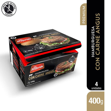 Hamburguesa de Vacuno y Cerdo La Preferida Carne Angus 1 kg 10 un.
