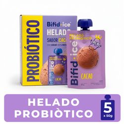 Helado Probiótico Bifid Ice Cacao 50 g 5 un. - Bifidice | Apishop