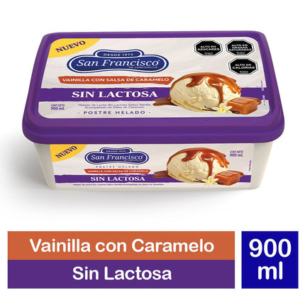 Helado San Francisco Sin Lactosa Vainilla 900 ml