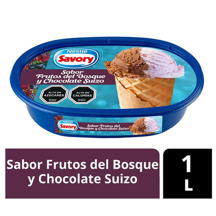 Helado Savory Chocolate Suizo y Frutos del Bosque 1 L