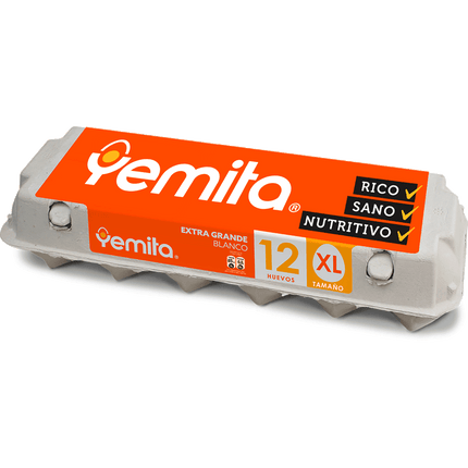 Huevos Yemita Extra Blancos 12 un.