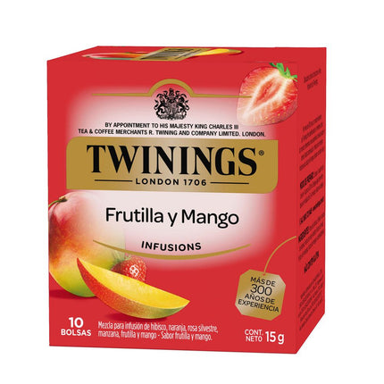 Infusión Aromatizada Twinings Frutilla y Mango 10 un.