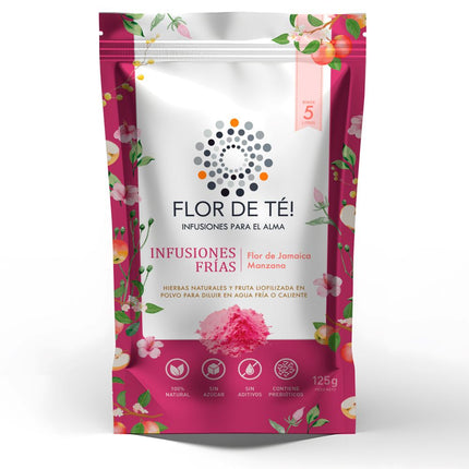 Infusión Fria Flor de Té Rosa Jamaica Manzana 125 g