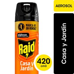 Insecticida Raid Casa y Jardín Aerosol 420 cc