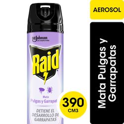 Insecticida Raid Mata Pulgas y Garrapatas Aerosol 390 cc