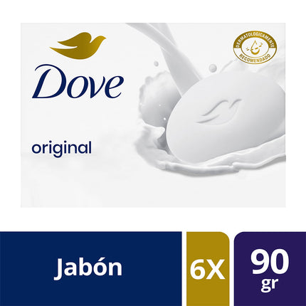 Jabón Barra Dove Original 6 un. 90 g