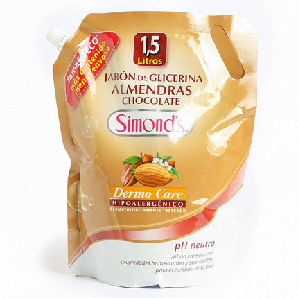 Jabón Líquido Simond's Dermo Care Almendras Chocolate 1.5 L
