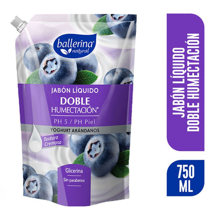 Jabón Líquido Ballerina Yogurt y Arándanos 750 ml