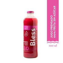 Jugo Natural Prensado Bless 10 Frambuesa, Betarraga, Zanahoria y Manzana 1 L