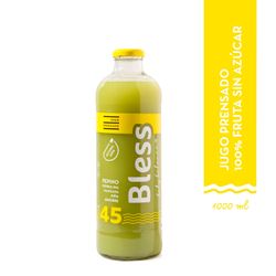 Jugo Natural Prensado Bless 45 Pepino, Espirulina, Manzana, Piña, Jengibre y Limón 1 L