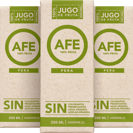 Pack 3 un. Jugo Natural Afe Pera 200 cc