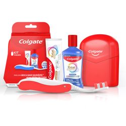 Kit Higiene Bucal Colgate Total: Pasta Dental 30 g + Enjuague + Cepillo