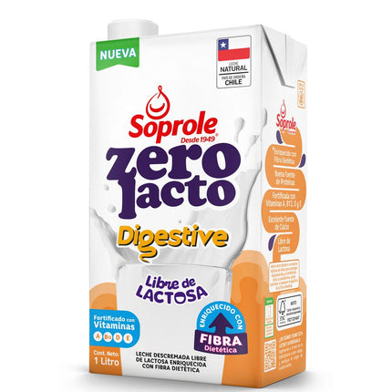 Leche Soprole Digestive Sin Lactosa Descremada 1 L