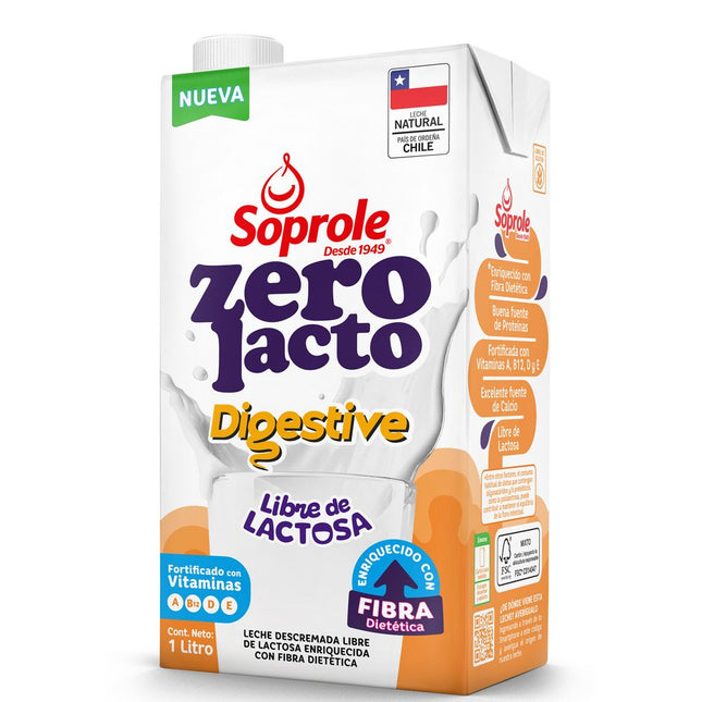 Leche Soprole Digestive Sin Lactosa Descremada 1 L