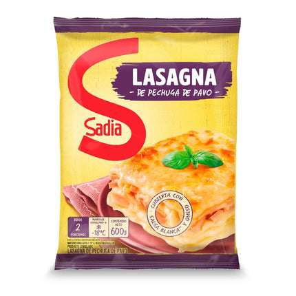 Lasagna Sadia, Pechuga de Pavo 600 g