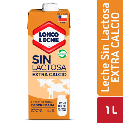 Leche Loncoleche Descremada Sin Lactosa Extra Calcio 1 L