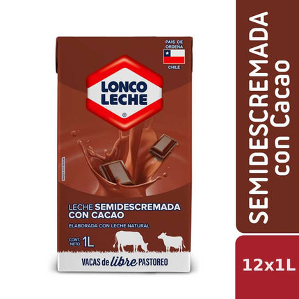 Leche Loncoleche Semidescremada Chocolate 1 L