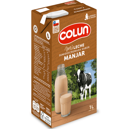 Leche Colun Semidescremada Manjar 1 L