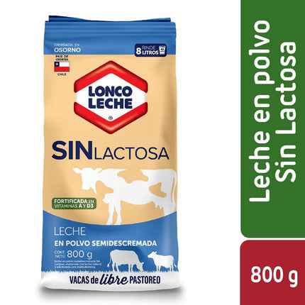 Leche en Polvo Loncoleche Sin Lactosa 800 g