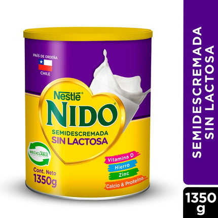 Leche en Polvo Nido Semidescremada Sin Lactosa 1.35 kg