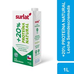 Leche Semidescremada +20% Proteína Surlat 1 L