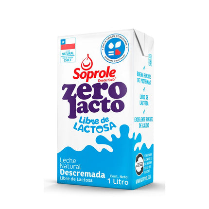 Leche Soprole Sin Lactosa Descremada 1 L