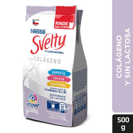 Leche en Polvo Svelty Move+ con Colágeno Sin Lactosa 500 g