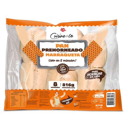 Pan Marraqueta Cuisine & Co Precocida 8 un.