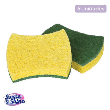 Set de 6 Esponjas Heavy Duty Swipe & Shine | Apishop.cl