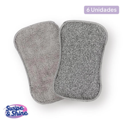 Set de 6 Esponjas Doble Función Swipe & Shine | Apishop.cl
