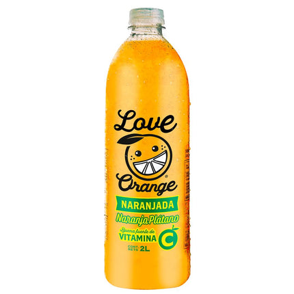 Naranjada Love Orange Naranja Plátano 2 L