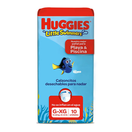 Pañales Huggies Little Swimmers Talla G-XG 10 un.