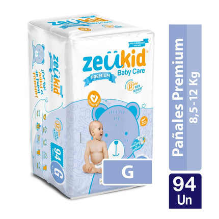 Pañales Zeukid Premium Talla G 94 un.