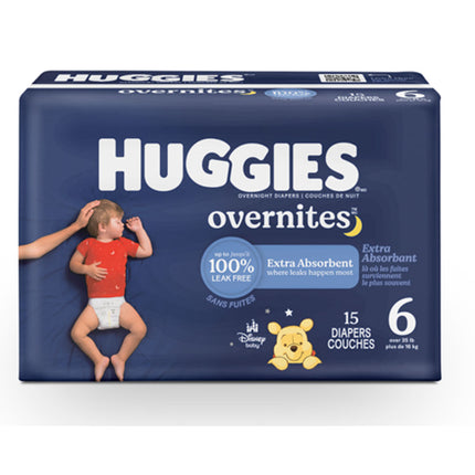 Pañales Nocturno Huggies Overnite Talla XXXG 15 un.
