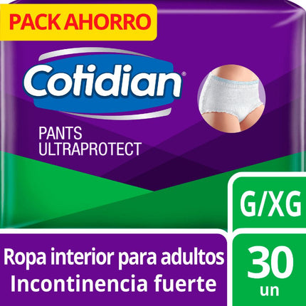 Pañales Adulto Pants Cotidian Ultra Talla G 30 un.