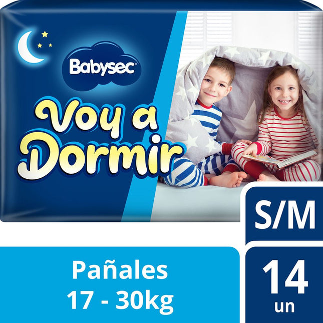 Pañales Babysec Voy A Dormir Talla S/M 14 un.