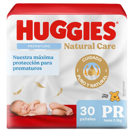 Pañales Huggies Natural Care Talla Prematuro 30 un.
