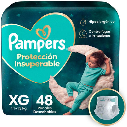 Pañales Pampers Protección Talla XG 48 un.